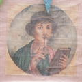 Portrait of a lady holding a stiletto after a pompeian fresco. Painted on canvas