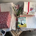 A selection of linen towels and tea towels