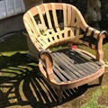 1950's frame of a French tub chair ready to be reupholstered and sold at a very good sale price ! (£120.00)