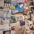 Our mood board with pictures of chairs and sofas